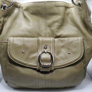 NWOT Vintage Stone Mountain Leather Handbag in Olive Green/Sage
